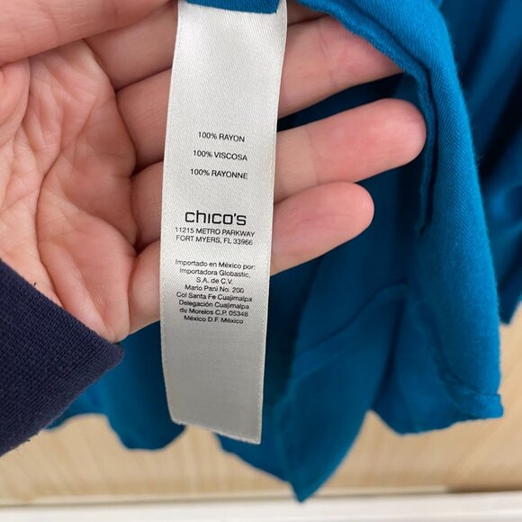 Chico's blue top size 16 - Picture 5 of 6
